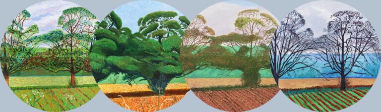 Εποχικό καλειδοσκόπιο του David Hockney, εξώφυλλο για τη ραδιοφωνική εκπομπή με θέμα της την Κοινωνιολογία των Εποχών